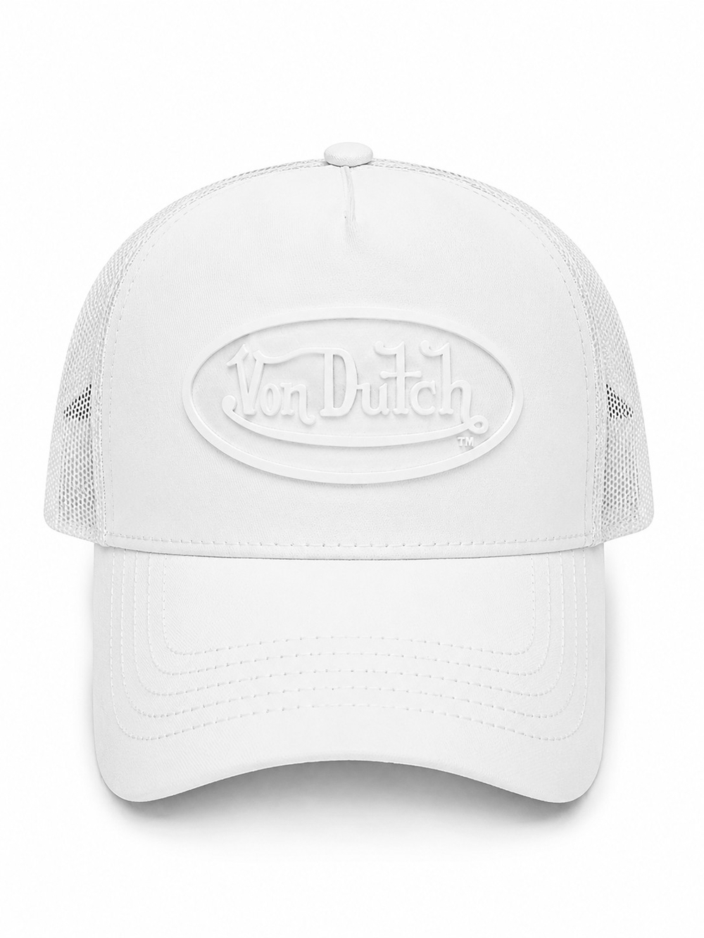 🆕️Von Dutch White Trucker Hat Snapback Cap Mesh Adjustable Y2K Streetwear NWT